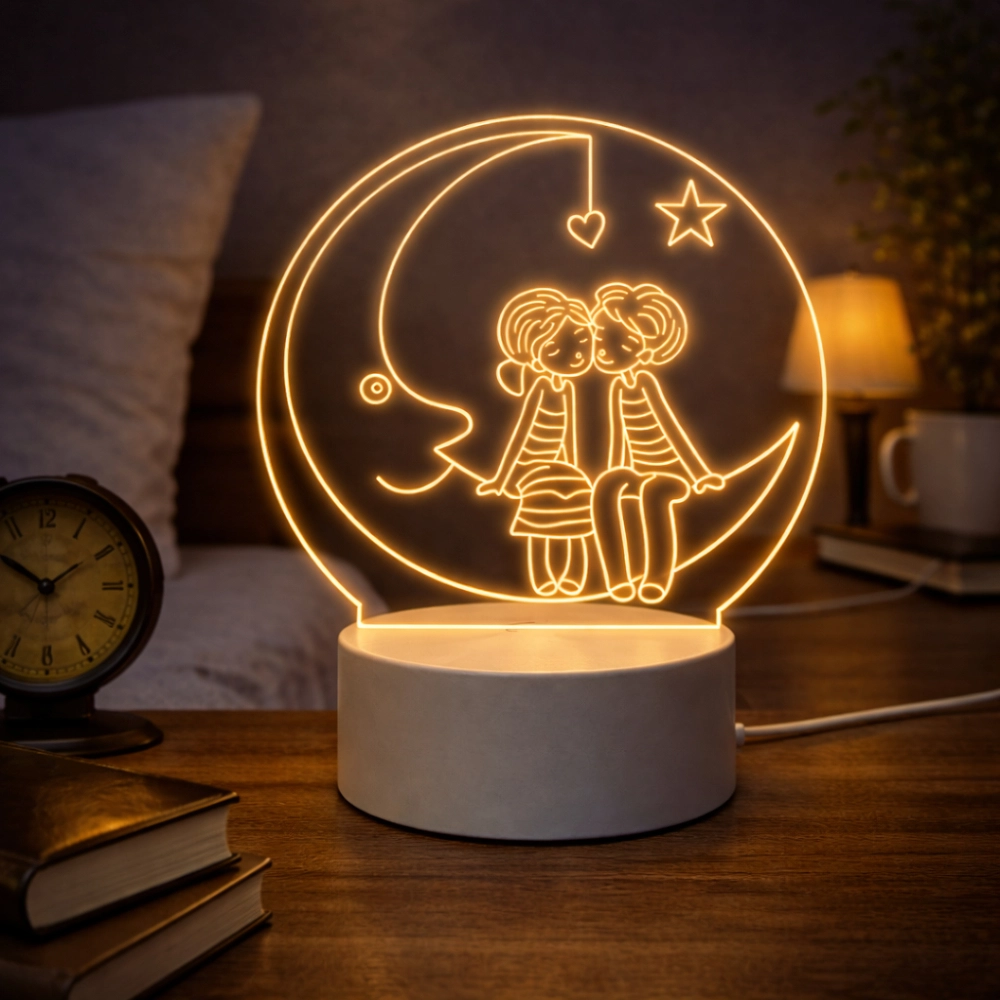 Moon Couple Lamp