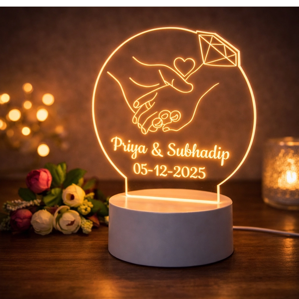 Ring couple lamp